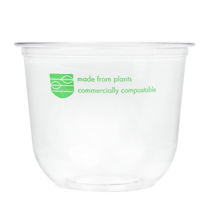 Vegware 96-serie composteerbare ronde bakjes 355ml (1000 stuks) Vegware 96-serie composteerbare ronde bakjes 355ml (1000 stuks)