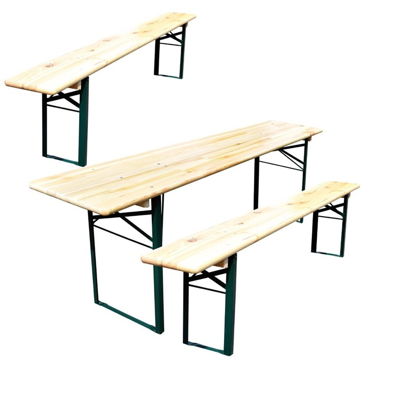 Opklapbare biertafel met banken 220(L)cm Opklapbare biertafel met banken 220(L)cm