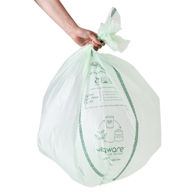 Vegware Biobag composteerbare afvalzakken 80L (240 stuks) Vegware Biobag composteerbare afvalzakken 80L (240 stuks)