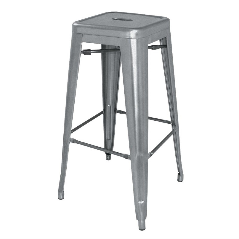 Bolero Bistro stalen barkruk grijs (4 stuks) Bolero Bistro stalen barkruk grijs (4 stuks)