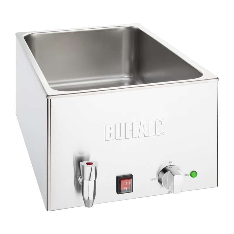 Buffalo bain-marie met kraan zonder bakken Buffalo bain-marie met kraan zonder bakken