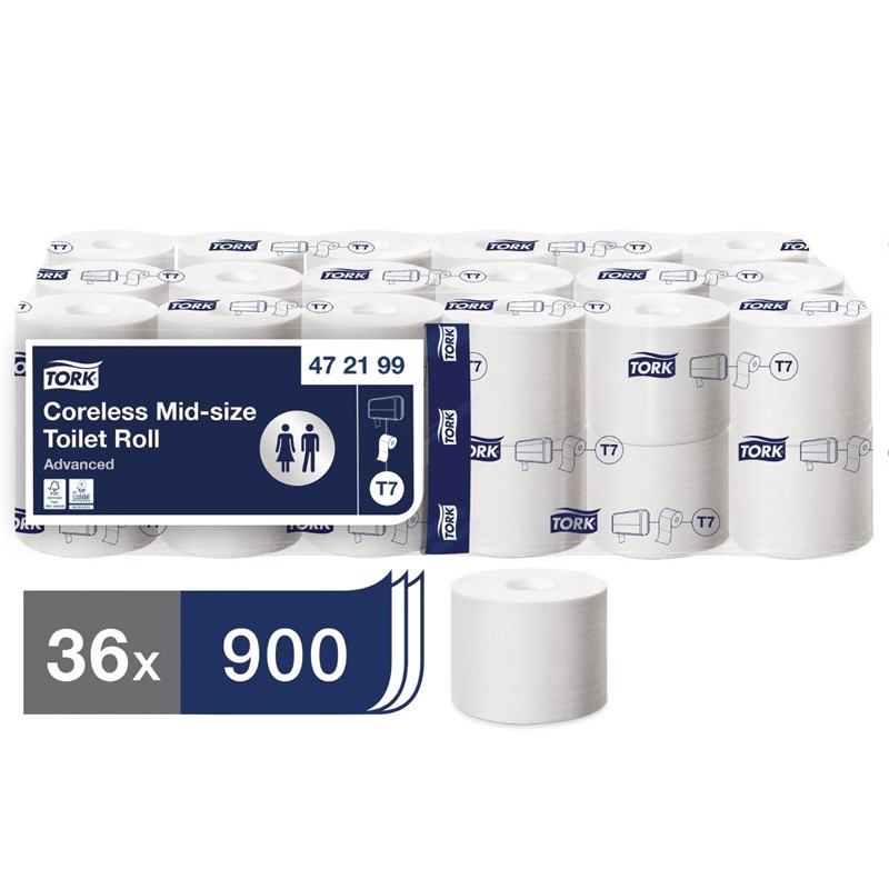 Tork Coreless toiletrollen navulling (36 stuks) Tork Coreless toiletrollen navulling (36 stuks)