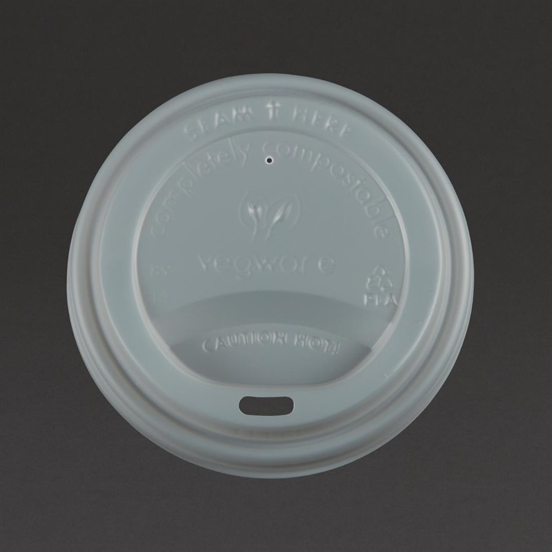 Vegware composteerbare deksels voor 34 en 45cl koffiebekers (1000 stuks) Vegware composteerbare deksels voor 34 en 45cl koffiebekers (1000 stuks)