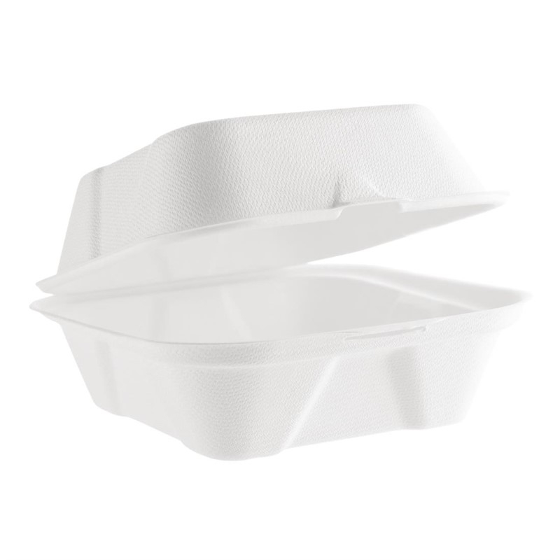 Vegware composteerbare bagasse hamburgerbakjes 15,2cm (500 stuks) Vegware composteerbare bagasse hamburgerbakjes 15,2cm (500 stuks)