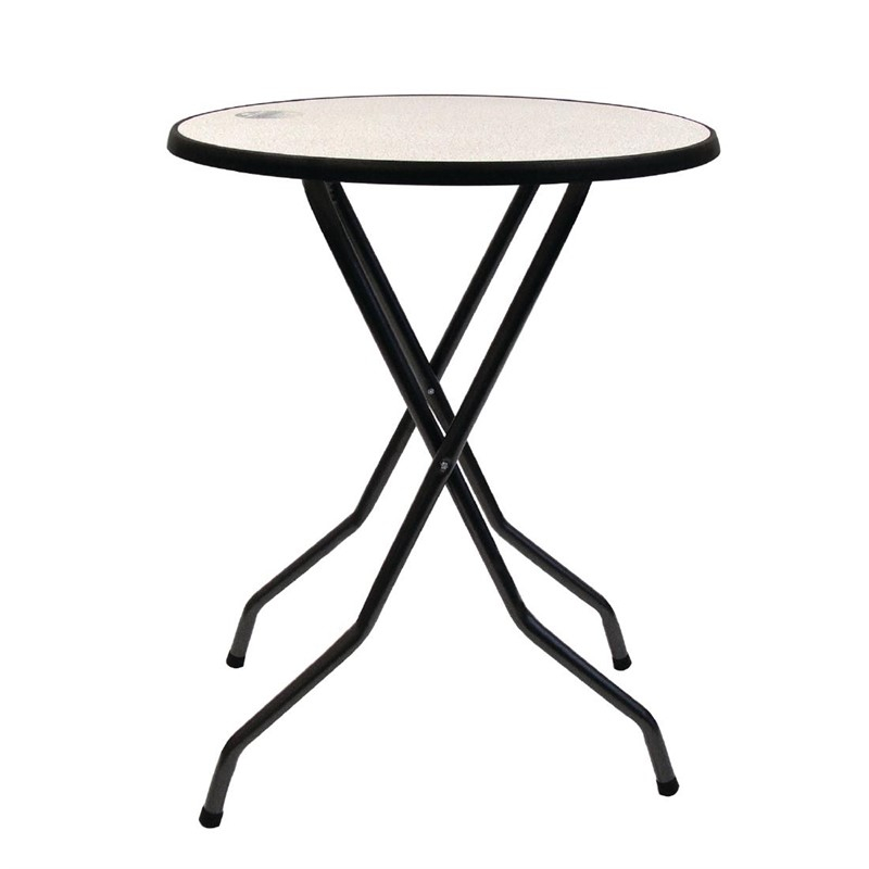 Statafel Barcelona zwart/crème inklapbaar in- en outdoor 85cm rond Statafel Barcelona zwart/crème inklapbaar in- en outdoor 85cm rond