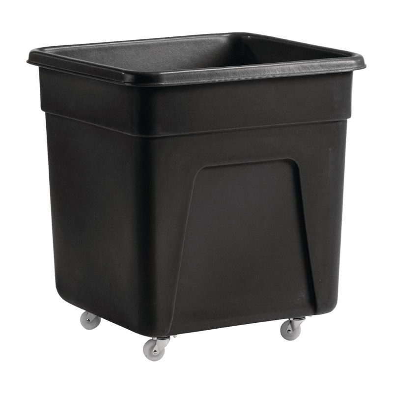 Zwarte polyethyleen trolley groot Zwarte polyethyleen trolley groot