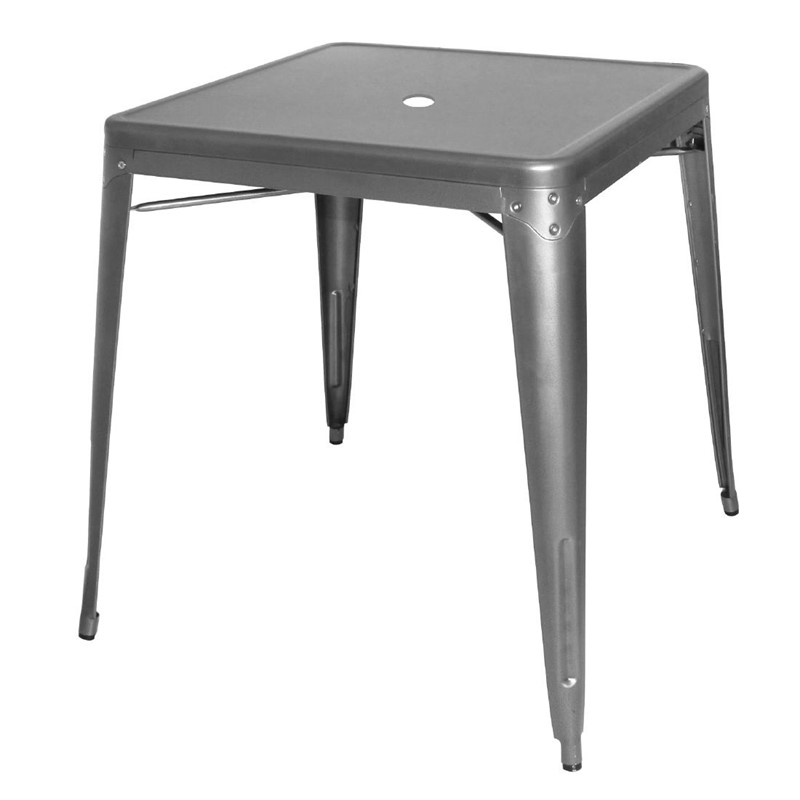 Bolero Bistro vierkante tafel grijs 66cm Bolero Bistro vierkante tafel grijs 66cm