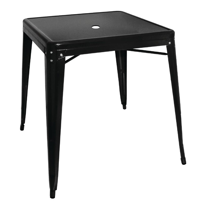Bolero Bistro tafel vierkant 668mm zwart Bolero Bistro tafel vierkant 668mm zwart