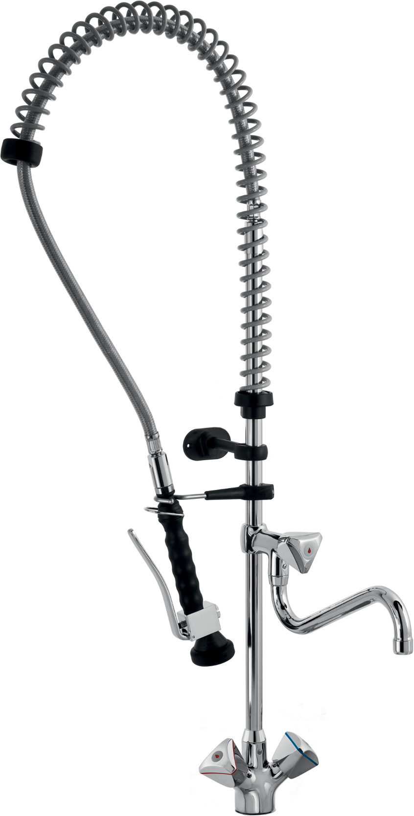 Voorspoeldouche RVS met Spoelkraan + Mengkraan Model MOSEL Voorspoeldouche RVS met Spoelkraan + Mengkraan Model MOSEL