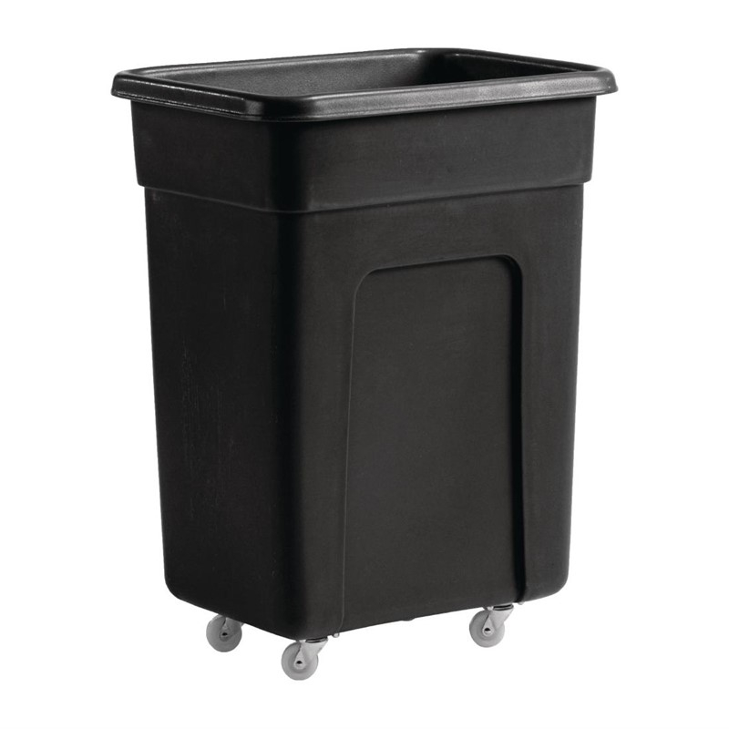 Zwarte polyethyleen trolley klein 79,5(H) x 66(B) x 45,5(D)cm Zwarte polyethyleen trolley klein 79,5(H) x 66(B) x 45,5(D)cm