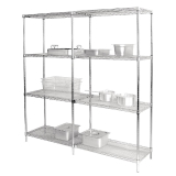 Vogue Chroom Schappen Voor Vogue Voorraadrekken 122x61cm (2 Stuks)