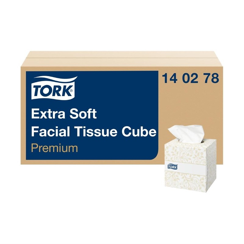 Tork Premium 100-pak gezichtsreinigingsdoekjes extra soft 2-laags (30 stuks) Tork Premium 100-pak gezichtsreinigingsdoekjes extra soft 2-laags (30 stuks)