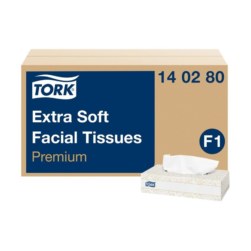 Tork Premium 100-pak gezichtsreinigingsdoekjes extra soft 2-laags (30 stuks) Tork Premium 100-pak gezichtsreinigingsdoekjes extra soft 2-laags (30 stuks)