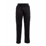 Chef Works Unisex Slim Fit Cargo Broek Zwart M