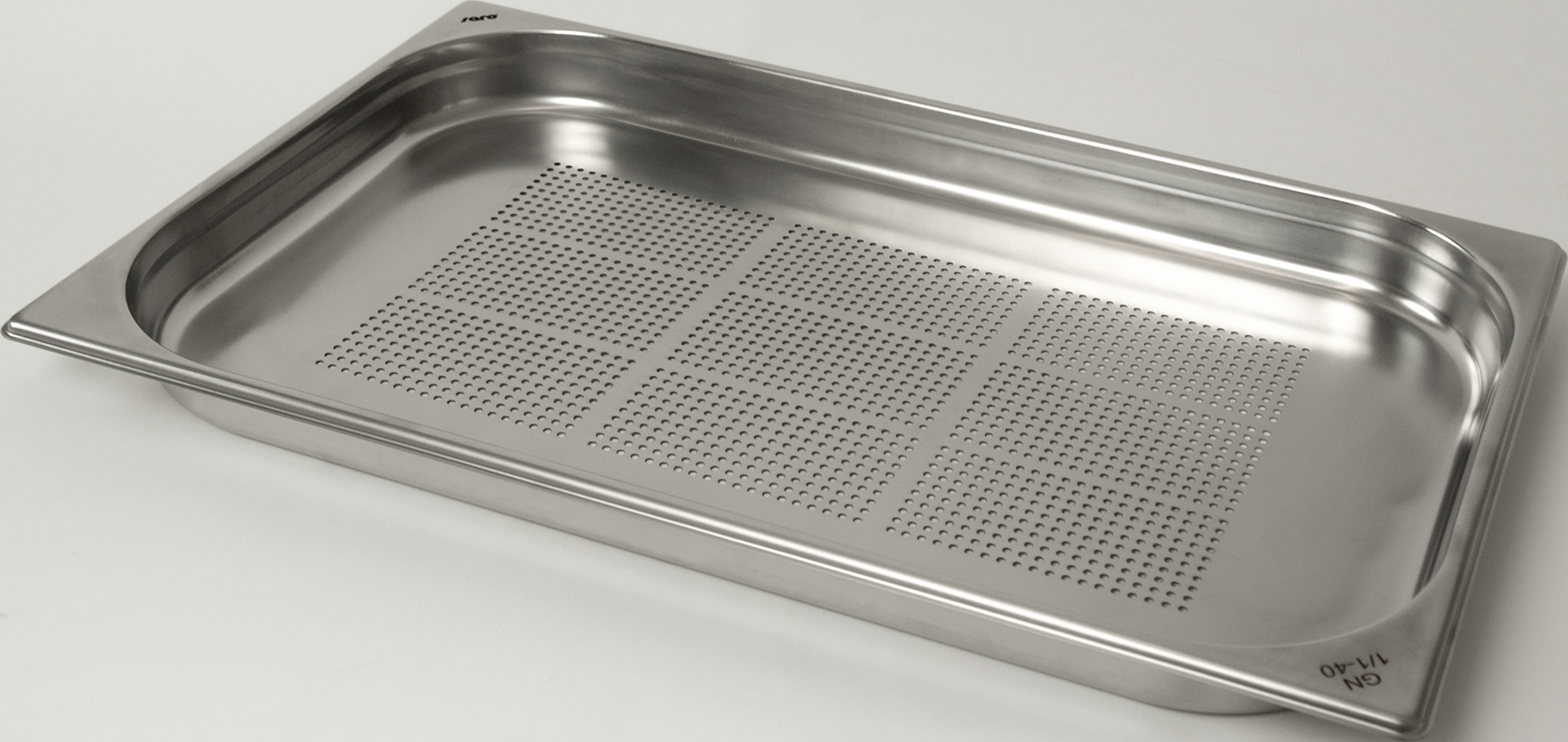 Gastronormbak Roestvrij Staal geperforeerd 1/1 GN 40 mm diep Gastronormbak Roestvrij Staal geperforeerd 1/1 GN 40 mm diep