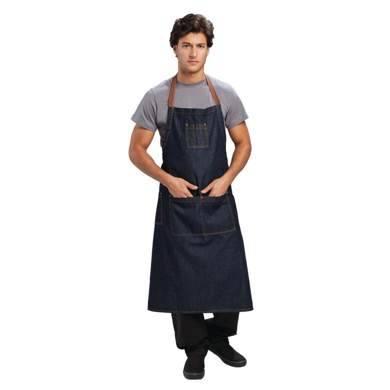 Chef Works Memphis lang schort indigo Chef Works Memphis lang schort indigo