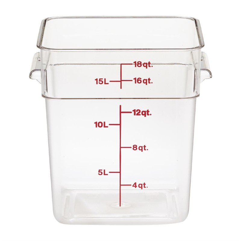 Cambro Camsquare vierkante polycarbonaat voedseldoos 17,2L Cambro Camsquare vierkante polycarbonaat voedseldoos 17,2L