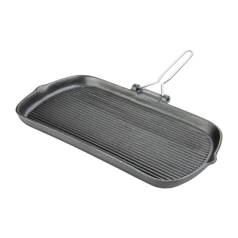 Vogue gietijzeren inductie grillpan 22,5 x 38cm Vogue gietijzeren inductie grillpan 22,5 x 38cm