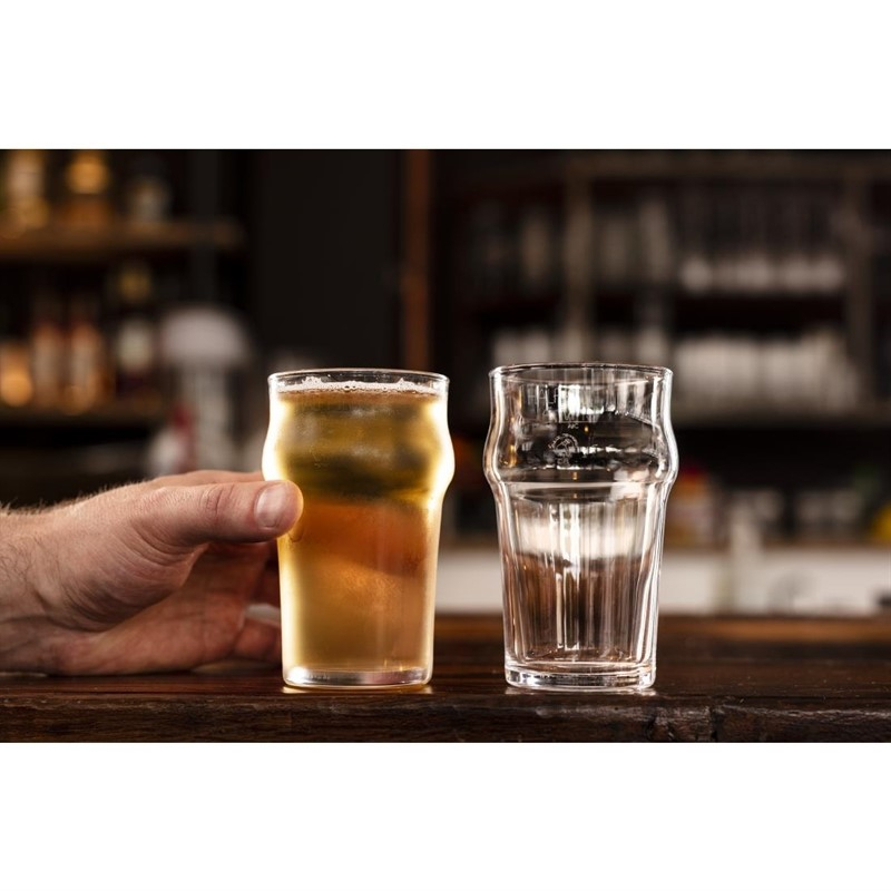 Arcoroc Nonic geharde bierglazen met CE-markering 285ml (48 stuks) Arcoroc Nonic geharde bierglazen met CE-markering 285ml (48 stuks)