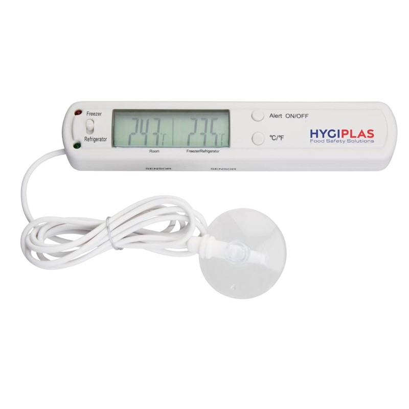 Hygiplas koeling/vriezer thermometer met alarm Hygiplas koeling/vriezer thermometer met alarm