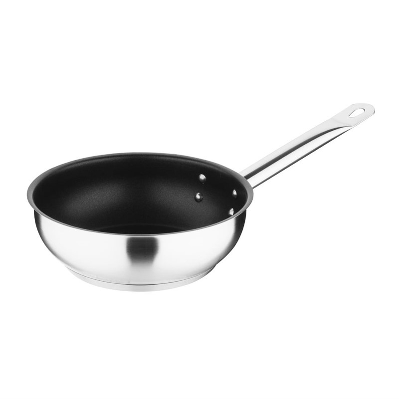 Vogue Platinum Plus RVS anti-aanbak inductie sauteuse 20cm Vogue Platinum Plus RVS anti-aanbak inductie sauteuse 20cm