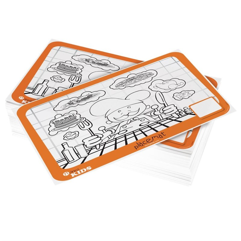 Dining Kids placemats om in te kleuren (200 stuks) Dining Kids placemats om in te kleuren (200 stuks)