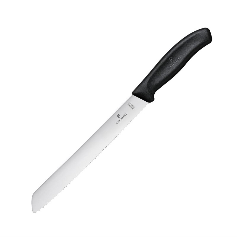 Victorinox broodmes 21cm zwart (blisterverpakking) Victorinox broodmes 21cm zwart (blisterverpakking)