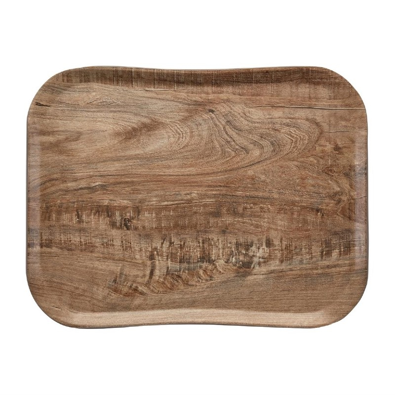 Cambro Century Woodgrain dienblad licht olijfhout dessin 36x46cm Cambro Century Woodgrain dienblad licht olijfhout dessin 36x46cm