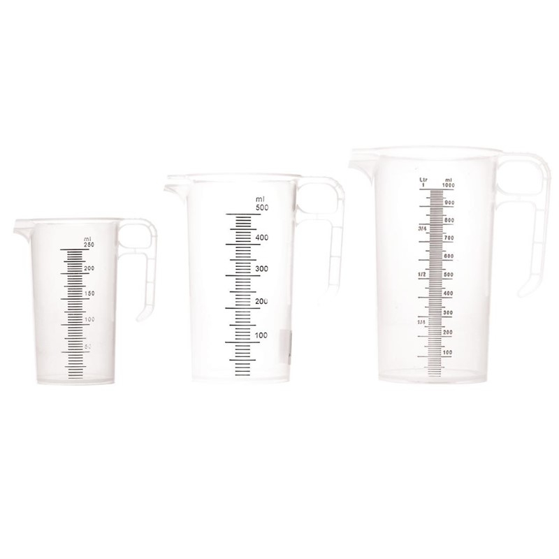 Pro-Measure polypropyleen maatkannen set - 250ml, 500ml & 1L Pro-Measure polypropyleen maatkannen set - 250ml, 500ml & 1L