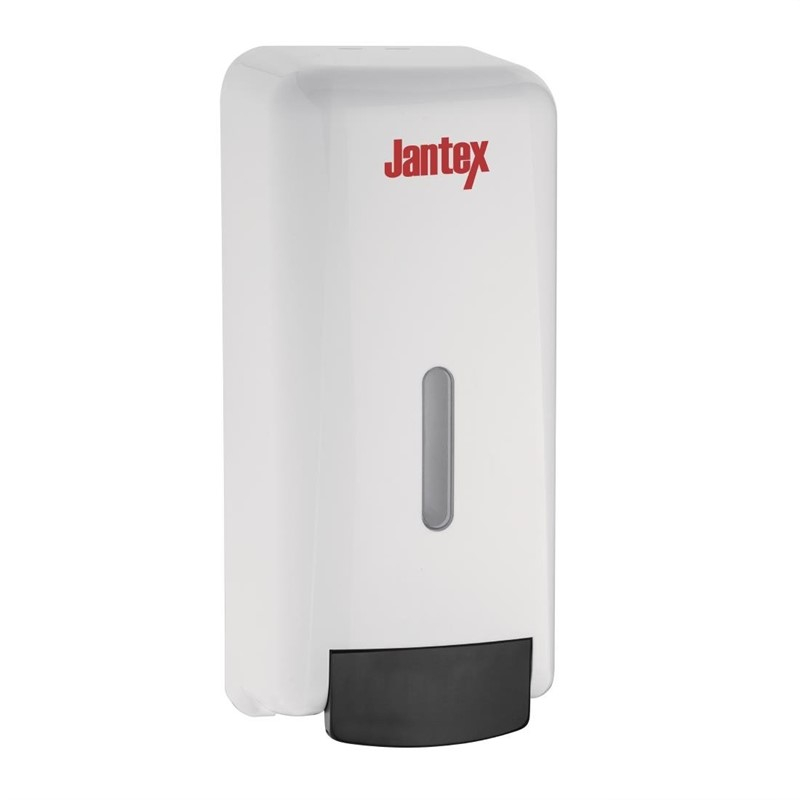 Jantex dispenser voor vloeibare zeep en handreiniger 1L Jantex dispenser voor vloeibare zeep en handreiniger 1L