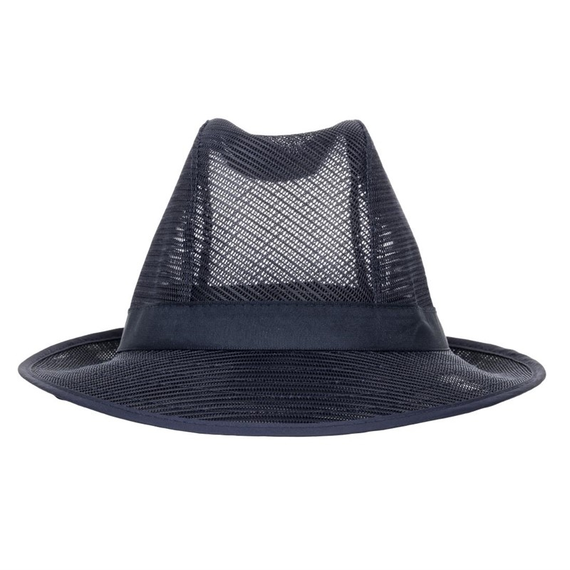 Trilby hoed met haarnetje blauw M Trilby hoed met haarnetje blauw M