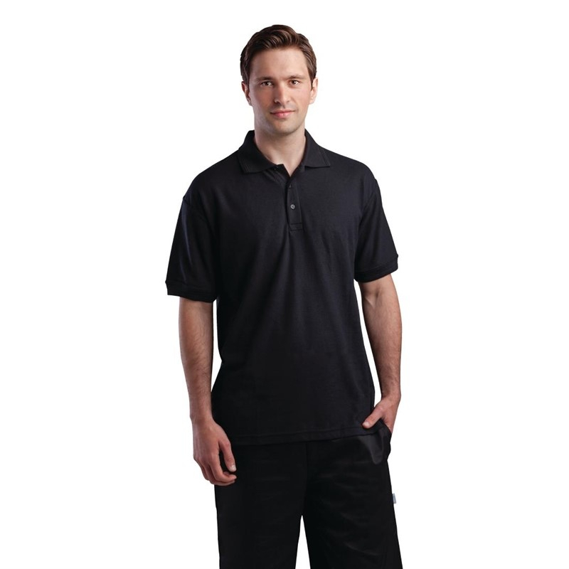 Unisex poloshirt zwart S Unisex poloshirt zwart S