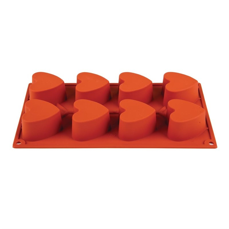 Pavoni Formaflex silconen bakvorm 8 hartjes Pavoni Formaflex silconen bakvorm 8 hartjes