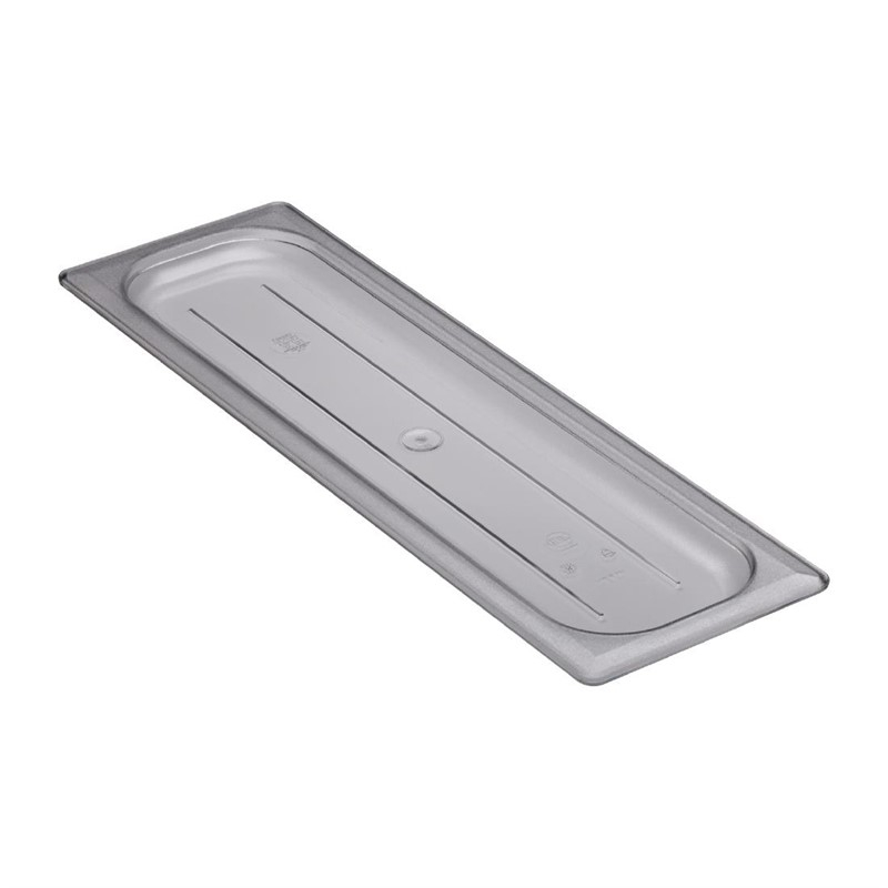 Cambro GN 1/3 polypropyleen deksel met handvat transparant Cambro GN 1/3 polypropyleen deksel met handvat transparant