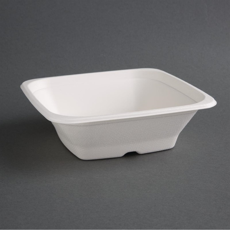 Fiesta Compostable composteerbare bagasse kommen vierkant 680ml (50 stuks) Fiesta Compostable composteerbare bagasse kommen vierkant 680ml (50 stuks)