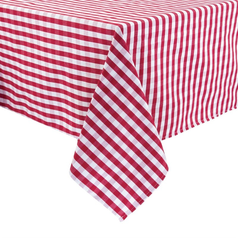 Mitre Comfort Gingham tafelkleed rood-wit 89x89cm Mitre Comfort Gingham tafelkleed rood-wit 89x89cm