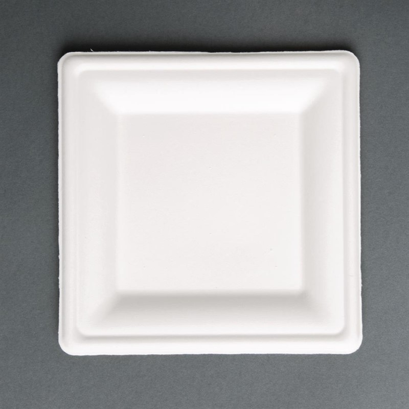 Fiesta Compostable composteerbare bagasse borden vierkant 261mm (50 stuks) Fiesta Compostable composteerbare bagasse borden vierkant 261mm (50 stuks)