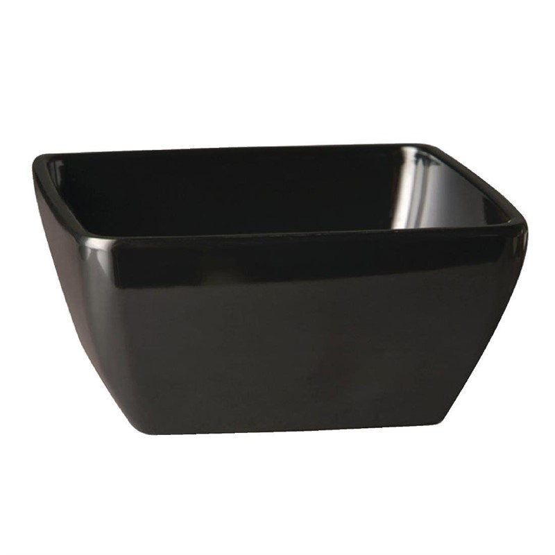 APS Pure vierkante melamine kom zwart 9x9cm APS Pure vierkante melamine kom zwart 9x9cm