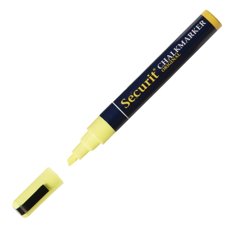Securit wisbare krijtstift 6mm geel Securit wisbare krijtstift 6mm geel