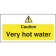 Vogue 'Caution - Very hot water' waarschuwingsbord zelfklevend Vogue 'Caution - Very hot water' waarschuwingsbord zelfklevend