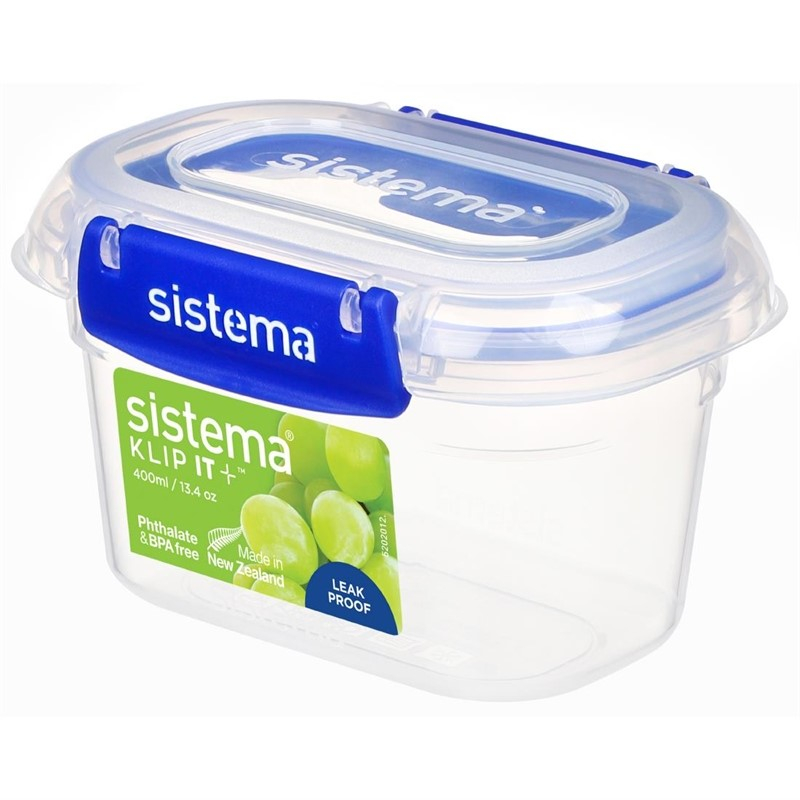 Sistema Klip It Plus rechthoekige vershouddoos 400ml Sistema Klip It Plus rechthoekige vershouddoos 400ml