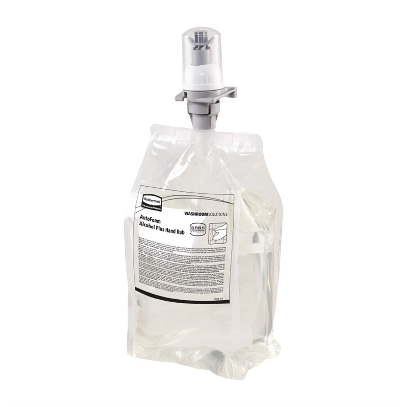 Rubbermaid AutoFoam ongeparfumeerde handreiniger navulling 75% alcohol - 1L (4 stuks) Rubbermaid AutoFoam ongeparfumeerde handreiniger navulling 75% alcohol - 1L (4 stuks)