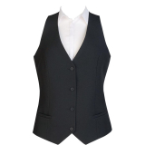 Damesgilet 4 Knopen Zwart L