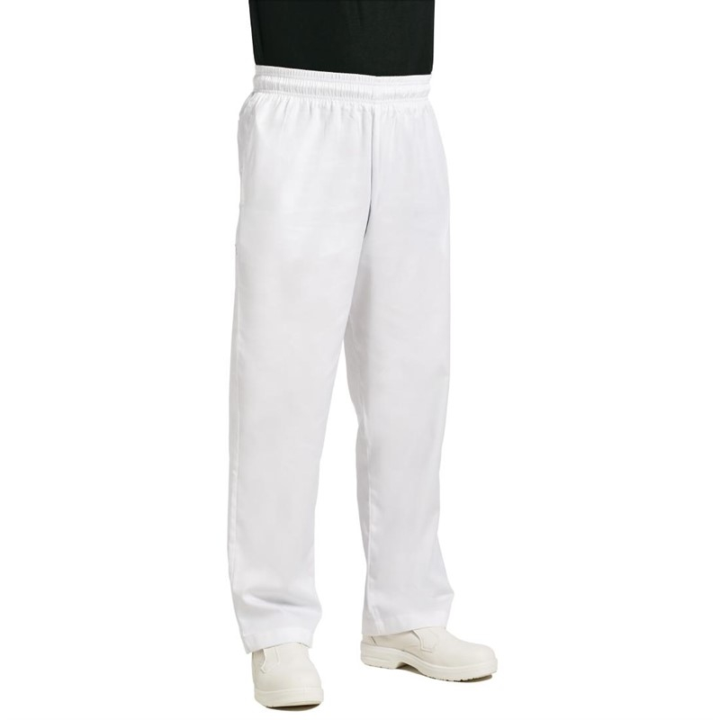 Chef Works Easyfit unisex koksbroek wit XL Chef Works Easyfit unisex koksbroek wit XL