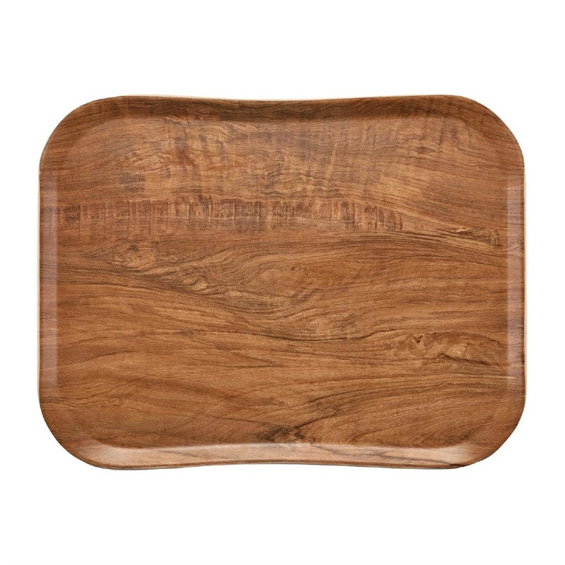 Cambro Versa dienblad houtdessin olijfhout 360x460mm Cambro Versa dienblad houtdessin olijfhout 360x460mm