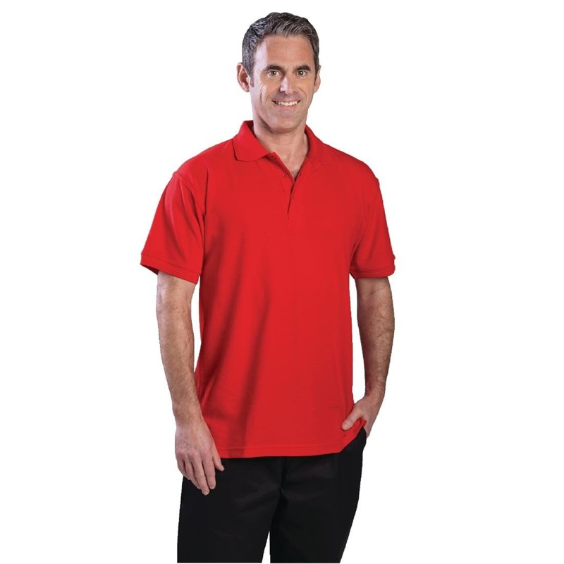 Unisex poloshirt rood M Unisex poloshirt rood M
