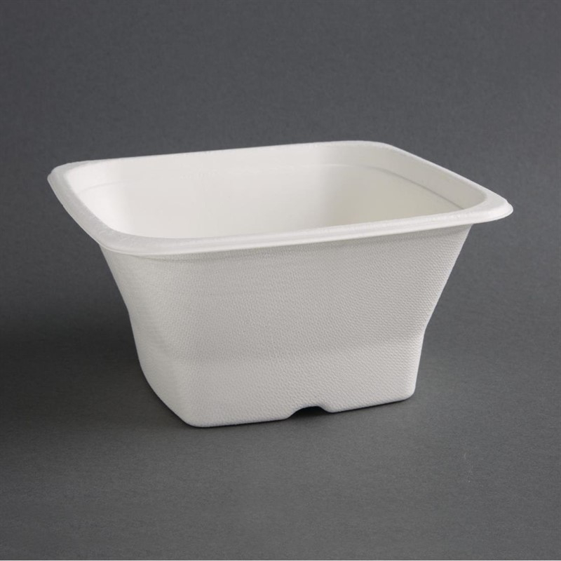 Fiesta Compostable composteerbare bagasse kommen vierkant 1130ml (50 stuks) Fiesta Compostable composteerbare bagasse kommen vierkant 1130ml (50 stuks)