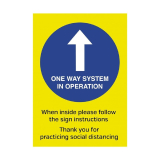 Pvc Poster A4 'one Way System in Operation'