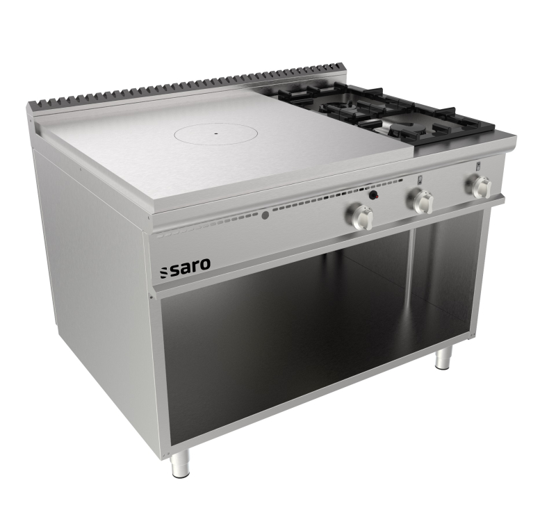 SARO Doorkookplaat kachel open onderbouw + 2 branders LQ - model LQ / TPG6BA SARO Doorkookplaat kachel open onderbouw + 2 branders LQ - model LQ / TPG6BA