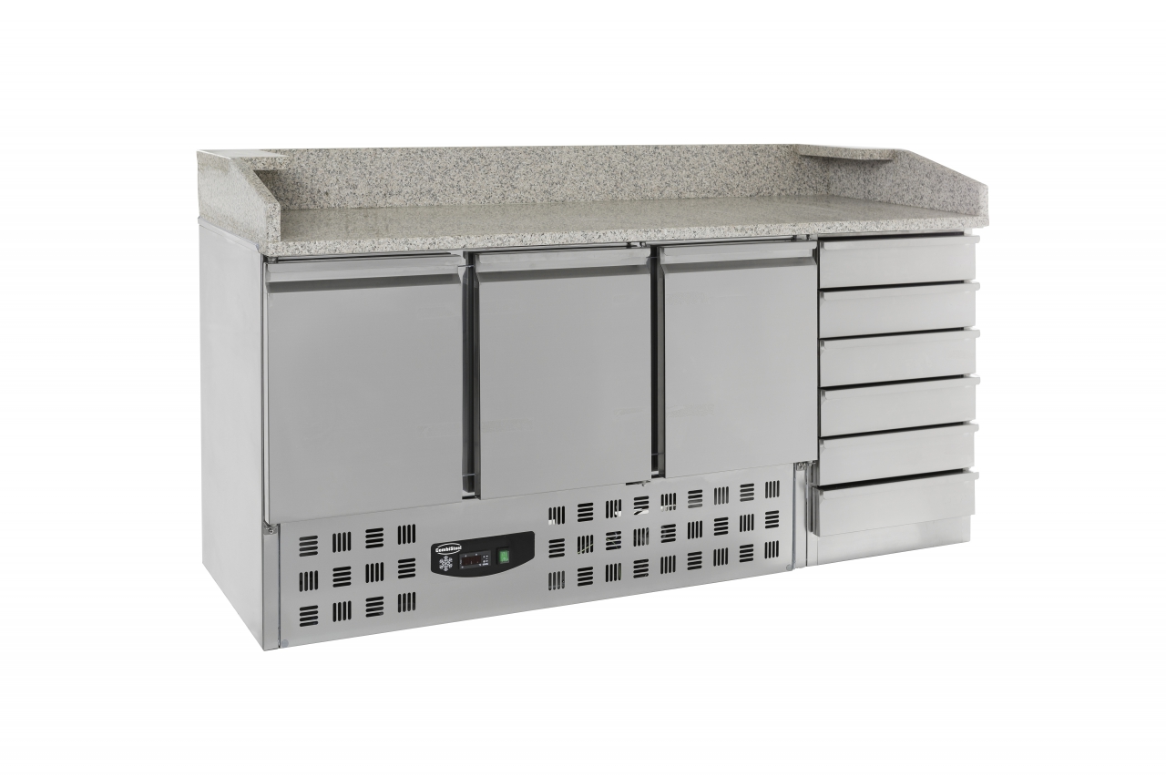 Pizzawerkbank 3 Deurs 6 Laden Pizzawerkbank 3 Deurs 6 Laden